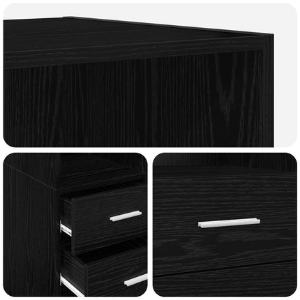 Bogreol Sort eg 30 x 42.4 x 185.2 cm