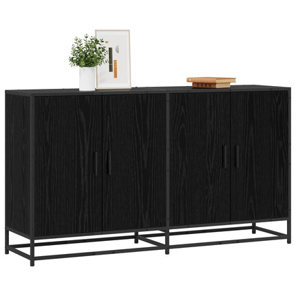 Sideboard Sort eg 134 x 35 x 76 cm Konstrueret træ
