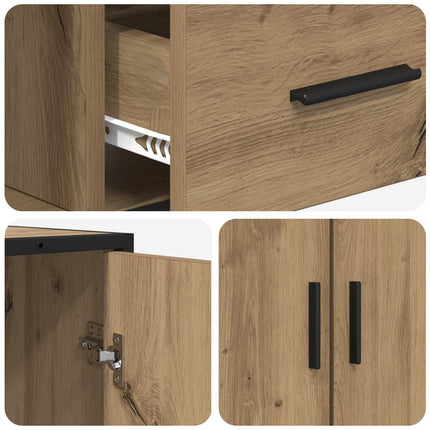 Sideboard Artisan-eg 92 x 35 x 76 cm Konstrueret træ