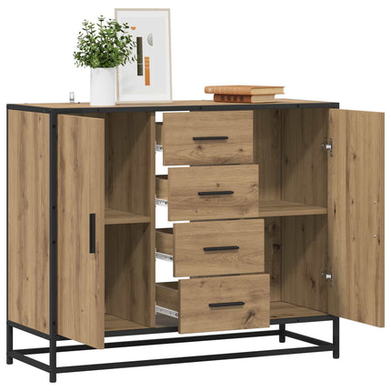 Sideboard Artisan-eg 92 x 35 x 76 cm Konstrueret træ
