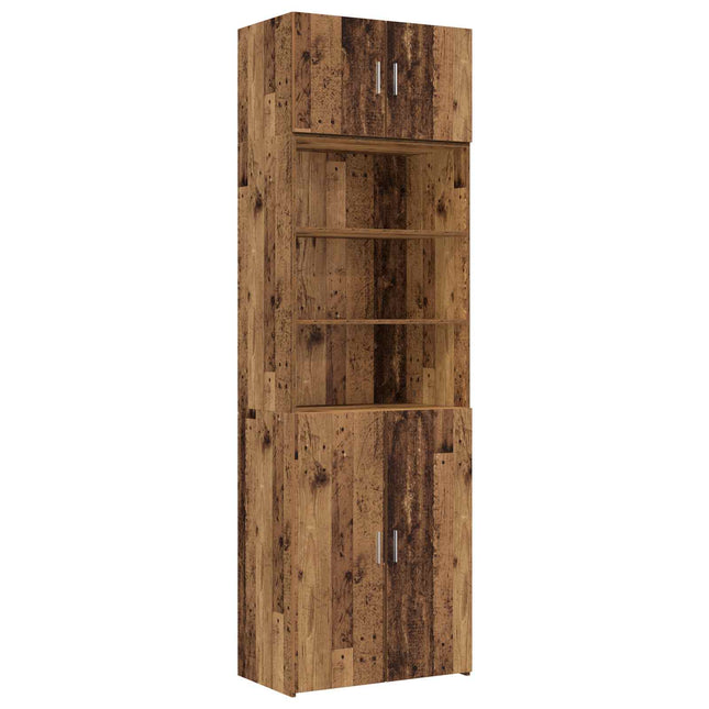Opbevaringsskab med hylder Gammelt træ 70 x 42,5 x 225 cm
