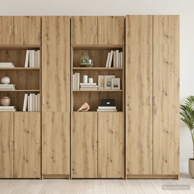 Opbevaringsskab med hylder Artisan-eg 70 x 42,5 x 225 cm