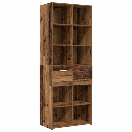 Opbevaringsskab med hylder Gammelt træ 70 x 42,5 x 225 cm