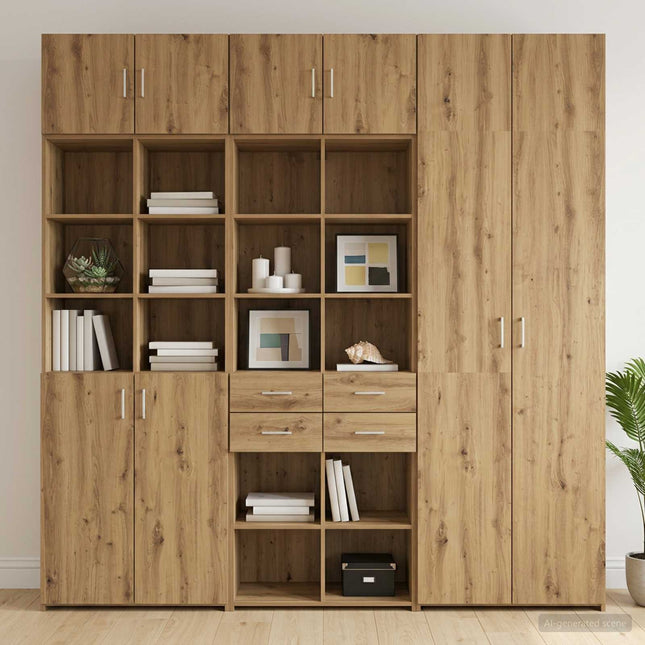 Opbevaringsskab med hylder Artisan-eg 70 x 42,5 x 225 cm