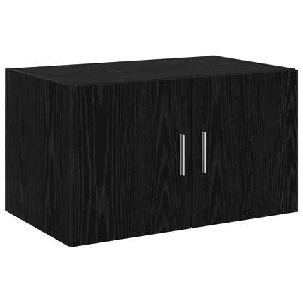 Opbevaringsskab med hylder Sort eg 70 x 42,5 x 225 cm
