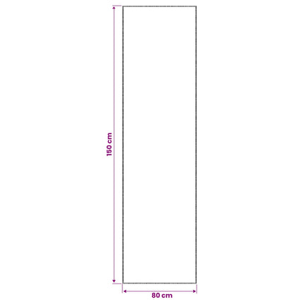 Tæppe Cremefarvet 80 x 150 cm 100% polyester 3 mm Vaskbar