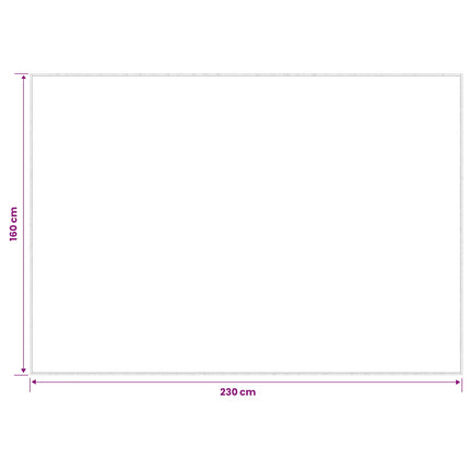 Tæppe Cremefarvet 160 x 230 cm 100% polyester 3 mm Vaskbar