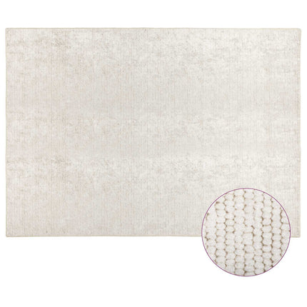 Tæppe Cremefarvet 160 x 230 cm 100% polyester 3 mm Vaskbar