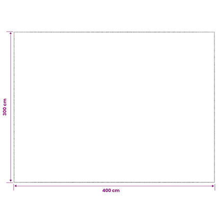 Tæppe Cremefarvet 300 x 400 cm 100% polyester 3 mm Vaskbar