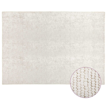 Tæppe Cremefarvet 300 x 400 cm 100% polyester 3 mm Vaskbar