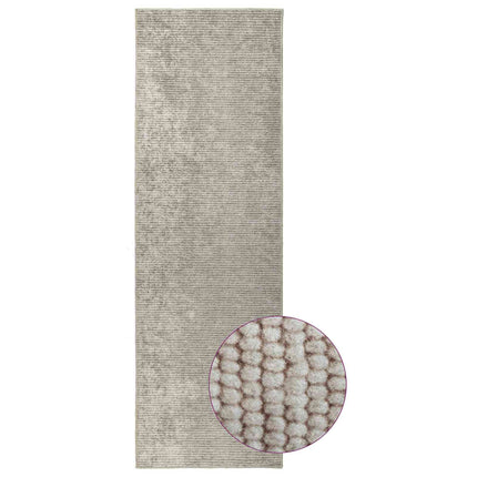 Tæppe Beige 80 x 200 cm 100% polyester 3 mm Vaskbar