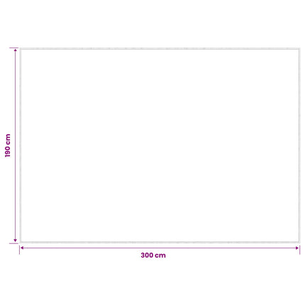 Tæppe Antracit 190 x 300 cm 100% polyester 3 mm Vaskbar