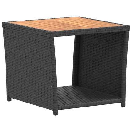 Sofa Sæt 6 stk. Sort Poly Rattan og Stål