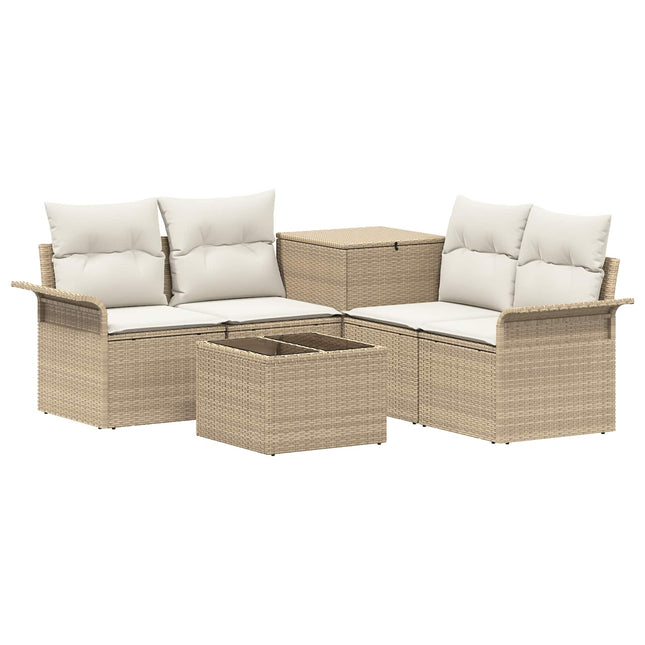 Sofa Sæt 6 stk. 4-Antal sæder Beige og cremehvid