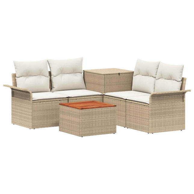 Sofa Sæt 6 stk. 4-Antal sæder Beige og cremehvid
