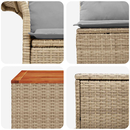 Sofa Sæt 6 stk. 4-Antal sæder Beige og lys grå