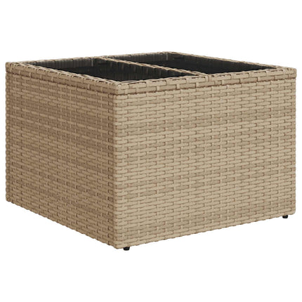 Sofa Sæt 6 stk. Beige og cremehvid Poly Rattan og Stål
