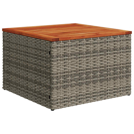 Sofa Sæt 6 stk. Grå og Mørkegrå Poly Rattan og Stål