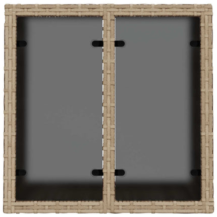 Sofa Sæt 6 stk. Beige og cremehvid Poly Rattan og Stål