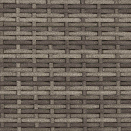 Sofa Sæt 6 stk. Grå og Marineblå Poly Rattan og Stål