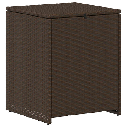 Sofa Sæt 8 stk. Brun og Rød Poly Rattan og Stål