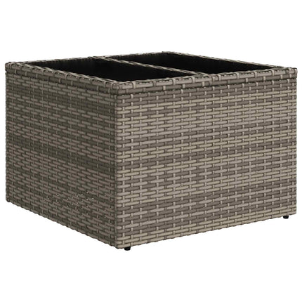 Sofa Sæt 8 stk. Grå og Mørkegrå Poly Rattan og Stål