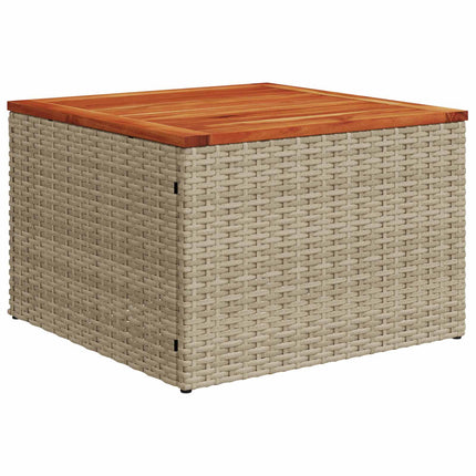 Sofa Sæt 8 stk. Beige og lys grå Poly Rattan og Stål