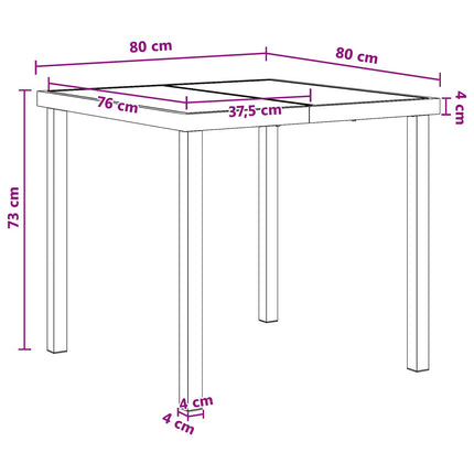 Have Spisebordssæt 5 pcs Sort og Anthracit 80 x 80 x 73 cm