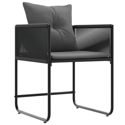 Have Spisebordssæt 9 pcs Sort og Anthracit 200 x 80 x 73 cm