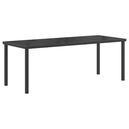 Have Spisebordssæt 9 pcs Sort og Anthracit 200 x 80 x 73 cm