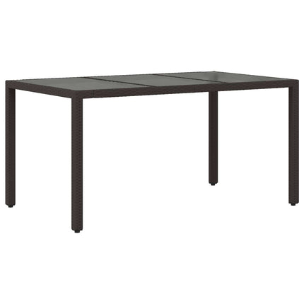 Udendørs spise sæt 7 stk. Sort polyrattan