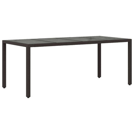 Udendørs spise sæt 9 stk. Sort polyrattan
