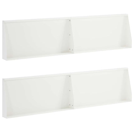 Støttemur 4 stk. 80 x 12 x 30 cm Stål Hvid