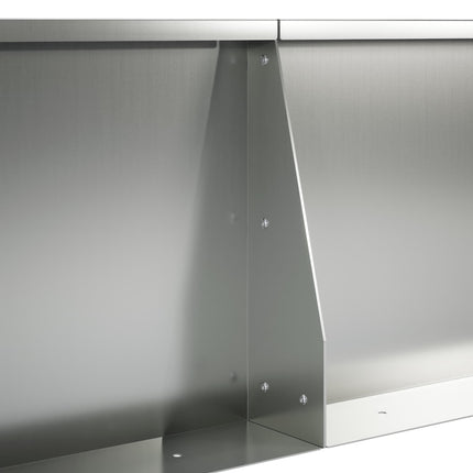 Støttemur 4 stk. 80 x 12 x 30 cm Galvaniseret stål Sølv