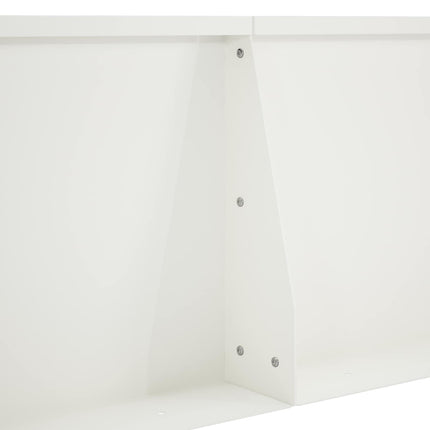 Støttemur 4 stk. 80 x 12 x 50 cm Stål Hvid