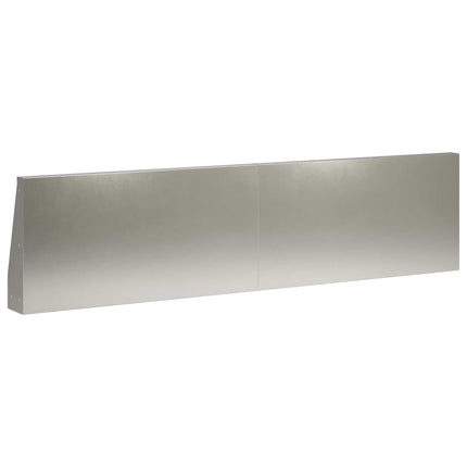 Støttemur 4 stk. 80 x 12 x 50 cm Rustfrit stål Sølv