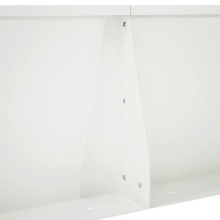 Støttemur 6 stk. 60 x 12 x 40 cm Stål Hvid