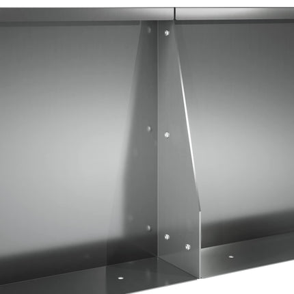 Støttemur 4 stk. 100 x 100 x 30 cm Galvaniseret stål Sølv