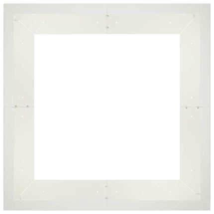 Støttemur 4 stk. 100 x 100 x 50 cm Stål Hvid