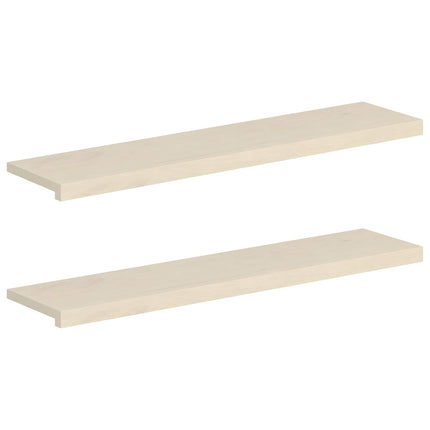 Trappe Tread 2 stk. 120 x 25 x 2 cm Hvid Massivt Eg Træ