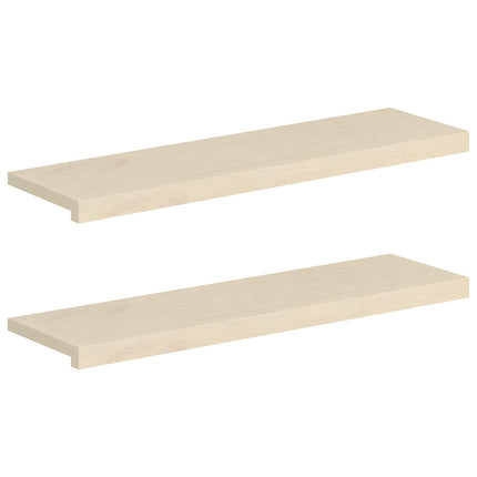 Trappe Tread 2 stk. 90 x 30 x 2 cm Hvid Massivt Eg Træ