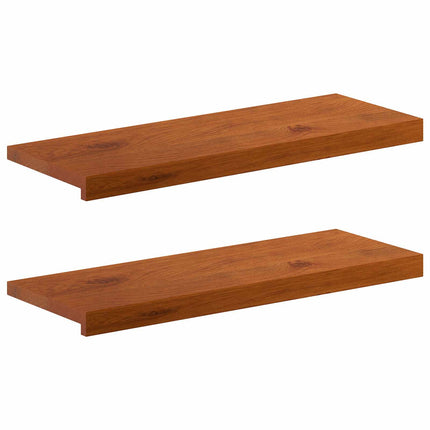 Trappe Tread 2 stk. 80 x 25 x 2 cm Brun Massivt Eg Træ