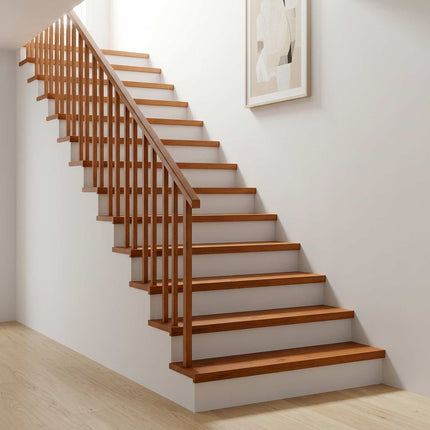 Trappe Tread 2 stk. 120 x 30 x 2 cm Brun Massivt Eg Træ