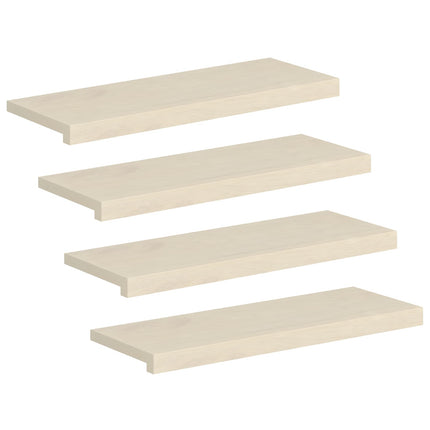 Trappe Tread 4 stk. 70 x 25 x 2 cm Hvid Massivt Eg Træ
