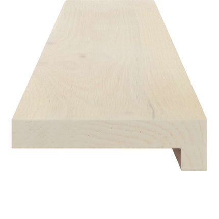 Trappe Tread 4 stk. 70 x 25 x 2 cm Hvid Massivt Eg Træ