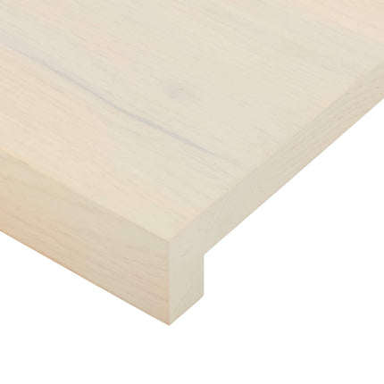 Trappe Tread 4 stk. 70 x 30 x 2 cm Hvid Massivt Eg Træ