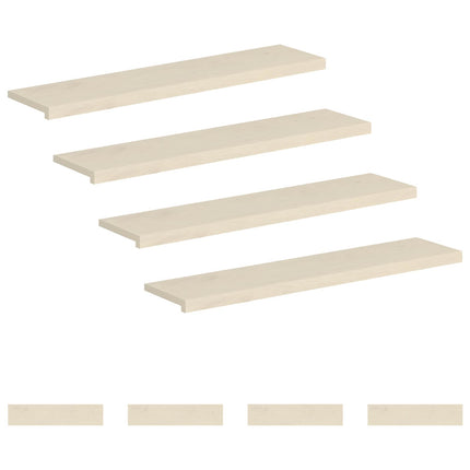 Trappe Tread 8 stk. 120 x 25 x 2 cm Hvid Massivt Eg Træ
