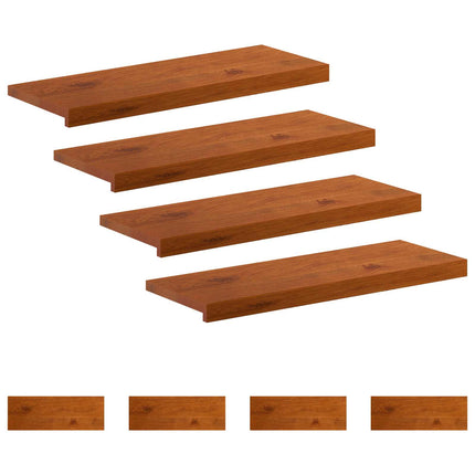Trappe Tread 8 stk. 80 x 25 x 2 cm Brun Massivt Eg Træ