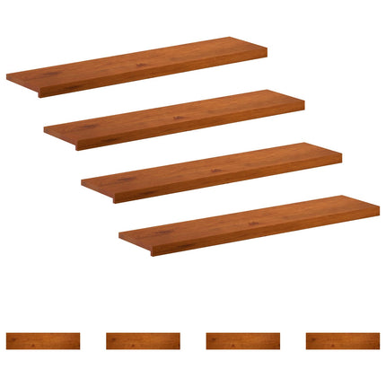 Trappe Tread 8 stk. 110 x 30 x 2 cm Brun Massivt Eg Træ