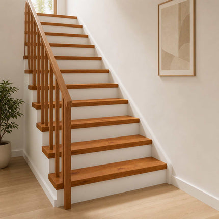 Trappe Tread 12 stk. 100 x 30 x 2 cm Brun Massivt Eg Træ